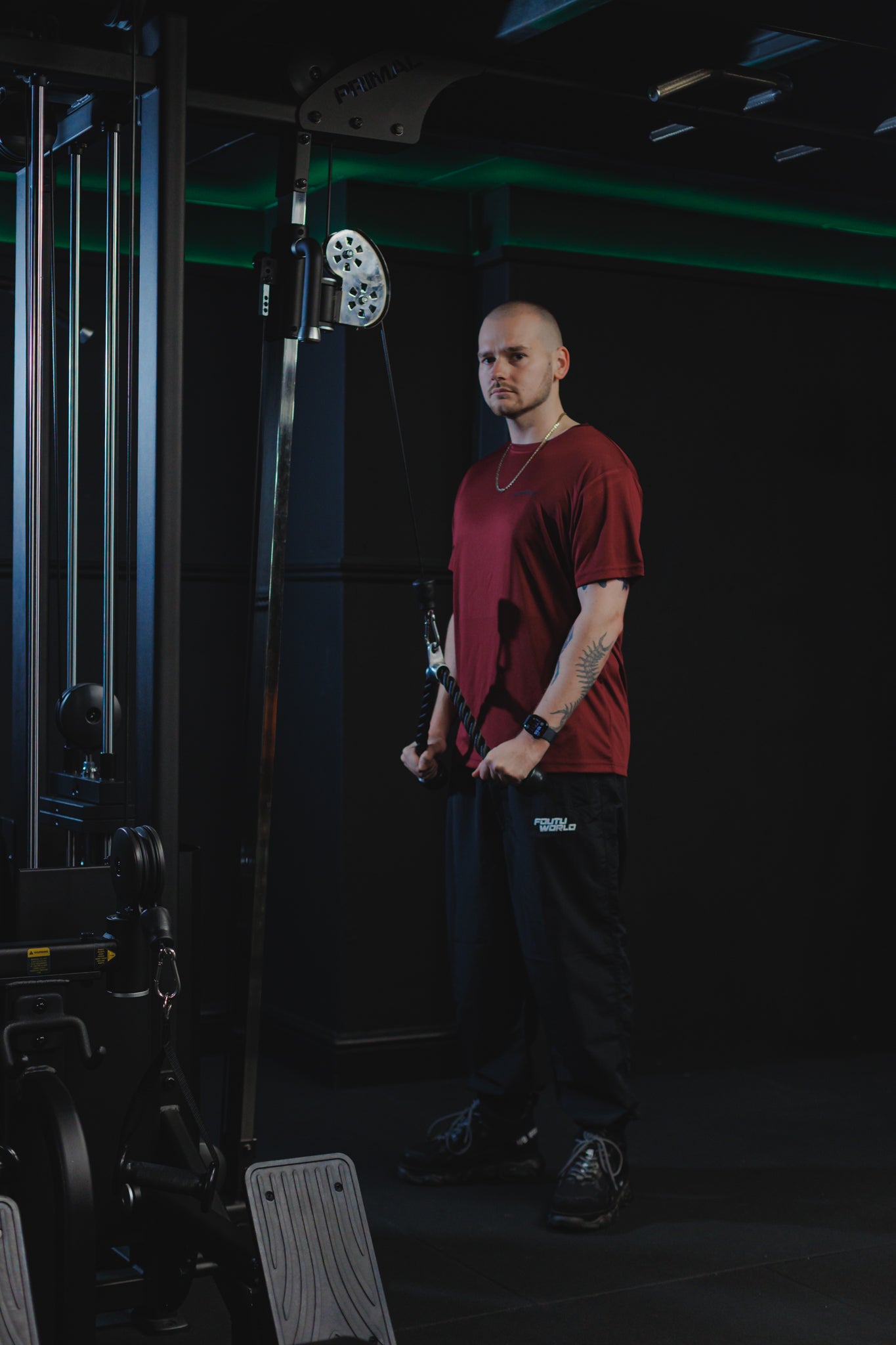 The Gym Tee - Burgundy